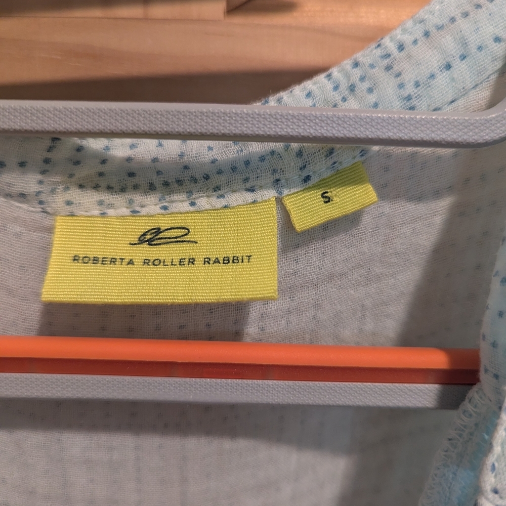 Roberta Roller Rabbit Light Blue Patterned Tunic - image 3